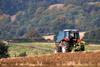 Tractor farming field